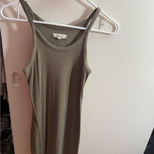 Madewell Olive Ribbed Tank Top